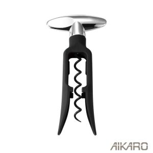 Pulling Corkscrew Wine Opener, Durable Plastic with Easy Turn Chrome Handle, Wine Bottle Opener for Bartenders, Home Bar Tools