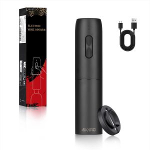 AIKARO - Electric Wine Bottle Opener Automatic Corkscrew, Rechargeable