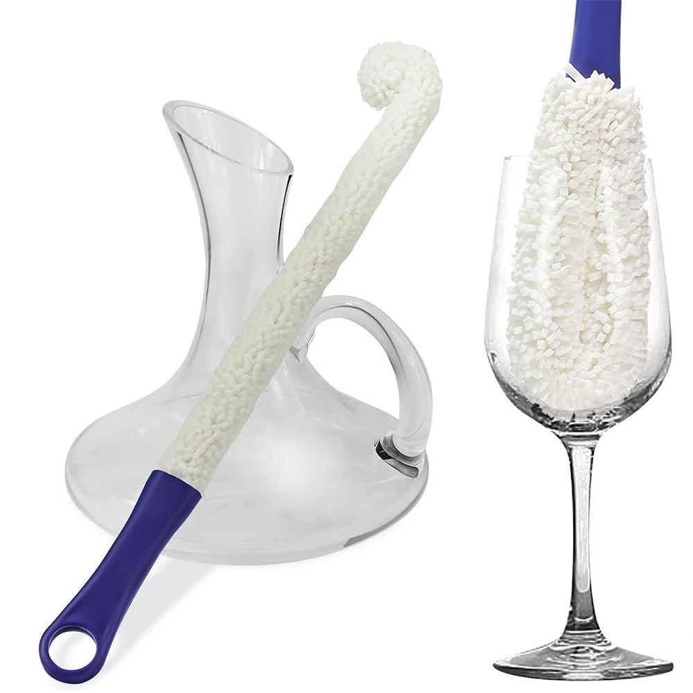 Wine Bottle Cleaning Brush Multi-Function Household Tools Flexible Bottle Scourer for Decanters, Goblets, Glasses, Cups