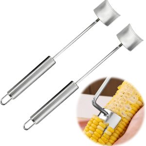 Corn Peeler 2PCS for Corn on the Cob New Corn Stripper for Corn on the Cob, Corn Cutter to Cut Corn off the Cob