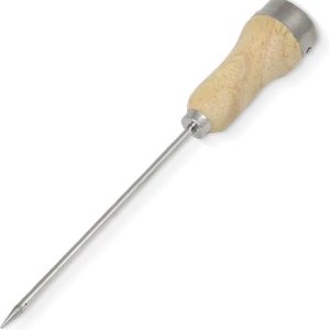 Select Wood Handle Ice Pick, Plated Steel Ice Breaking Tool with Wooden Handle, 8.46 inches in Length 5.12 inch Blade
