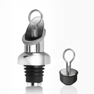 Personalized Alloy Wine Pourer + Wine Stopper 2 In 1 Alloy Wine Aerator Bottle Pourer and Stopper Liquor Bottle Pourers Spout
