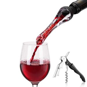 AIKARO Red Wine Aerator Pourer with Corkscrew