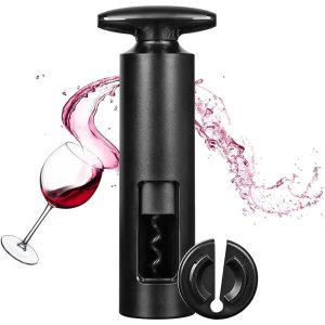 AIKARO - Self Pulling Corkscrew Wine Bottle Opener with Tin Foil Cutter