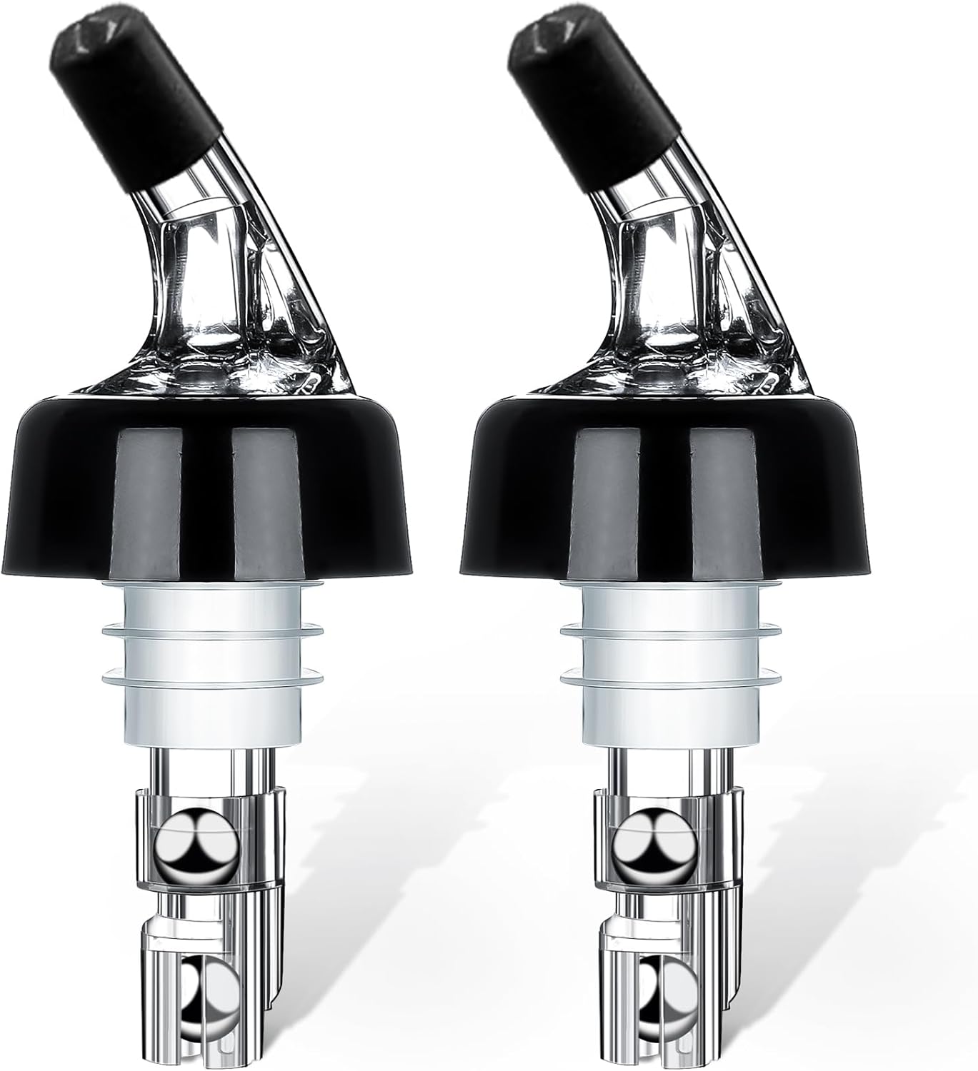 Automatic Measured Bottle Pourer - Quick Shot Spirit Measure Pourer Drinks Wine Cocktail Dispenser Home Bar Tools - 2 pack 1oz